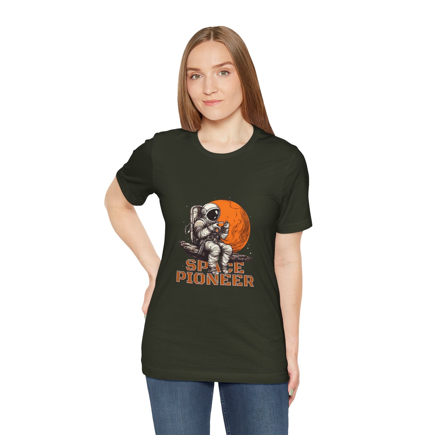 Space Pioneer Astronaut Tee, Cosmic Shirt, Gift for Astro Lovers, Unisex Graphic Tee, Sci-Fi T-Shirt, Casual Spacewear
