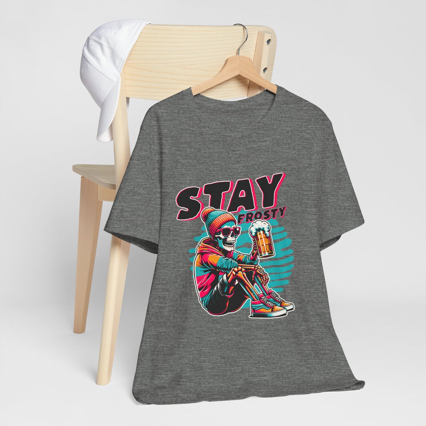 Stay Frosty Unisex Tee, Cool Graphic Shirt, Summer Vibes, Casual Wear, Gift for Him, Music Festival Fashion