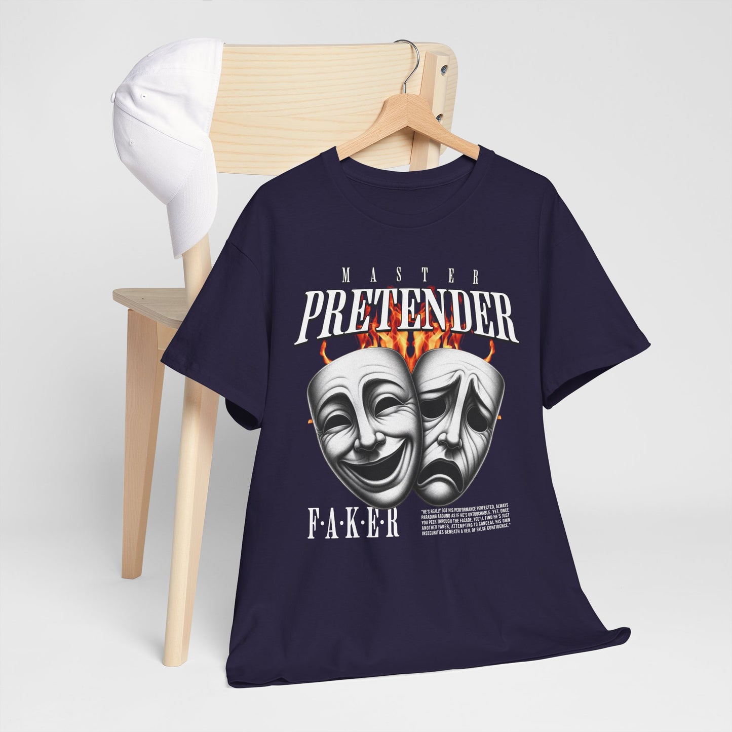 Theatrical Masks Unisex Heavy Cotton Tee, Perfect for Drama Lovers, Gift for Actors, Casual Wear, Theatre Fan Apparel