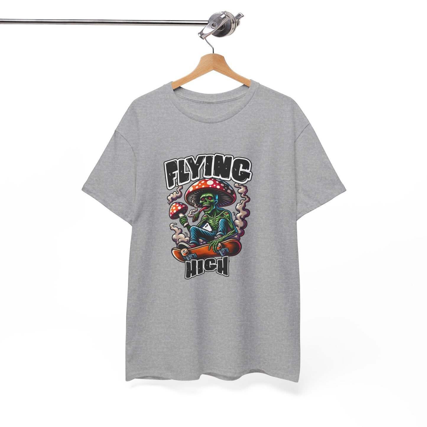 Flying High Unisex Cotton Tee, Psychedelic Shirt, Casual Wear, Gift for Stoners, Retro Fashion, Fun Graphic T-Shirt