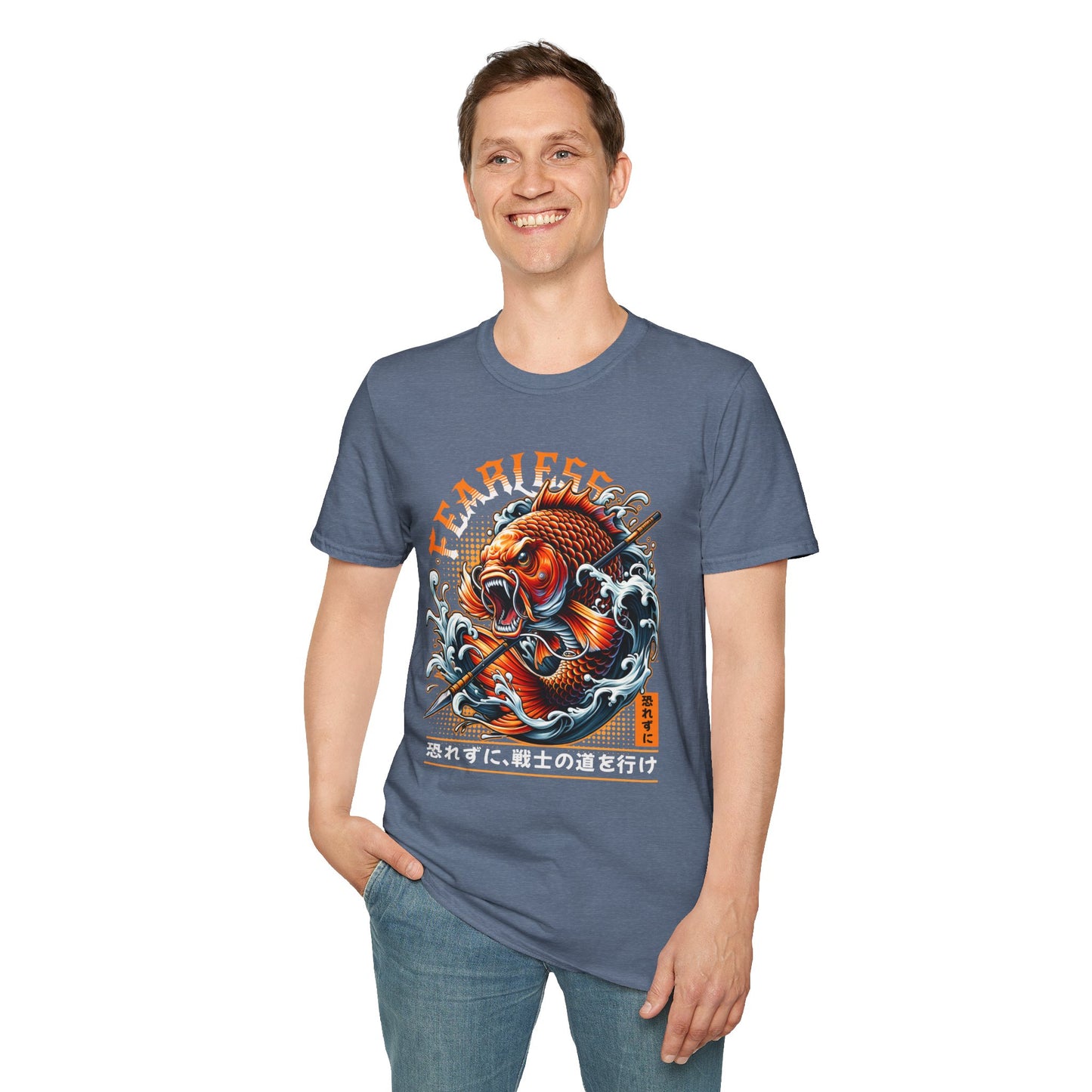 Fearless Koi Unisex Softstyle T-Shirt - Inspirational Gift, Casual Wear, Everyday Comfort, Success Apparel, Relaxed Fit