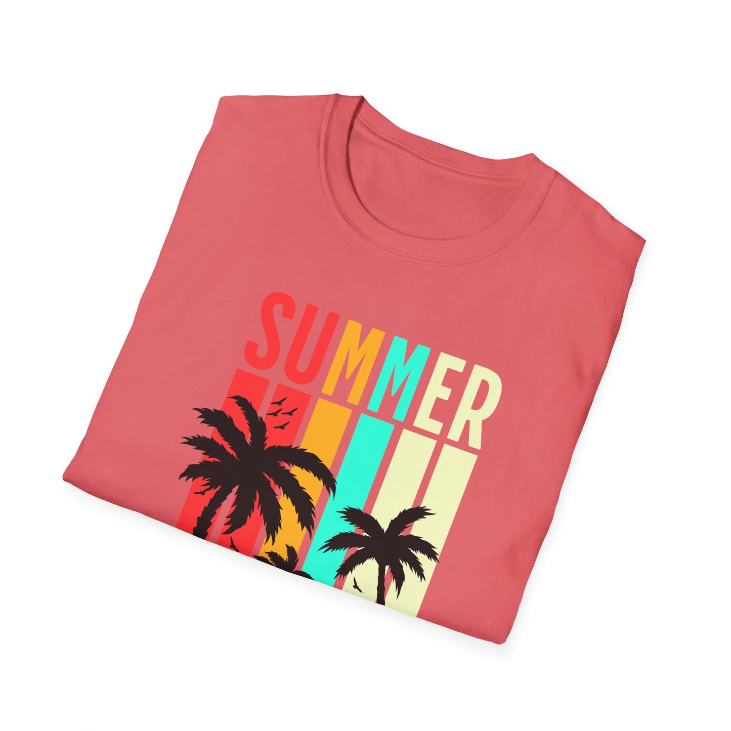 Summer Vibes Unisex T-Shirt, Beach Party Shirt, Casual Wear, Gift for Friends, Vacation Outfit, Coaster Inspired Design