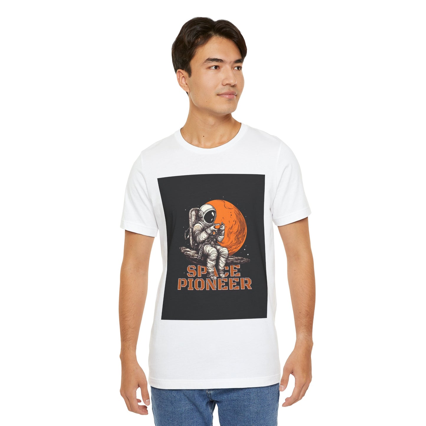 Space Pioneer Unisex Tee - Astronaut Graphic Shirt, Cool Space Themed Gift, Sci-Fi Lover Apparel, Casual Wear, Cosmic Adventure