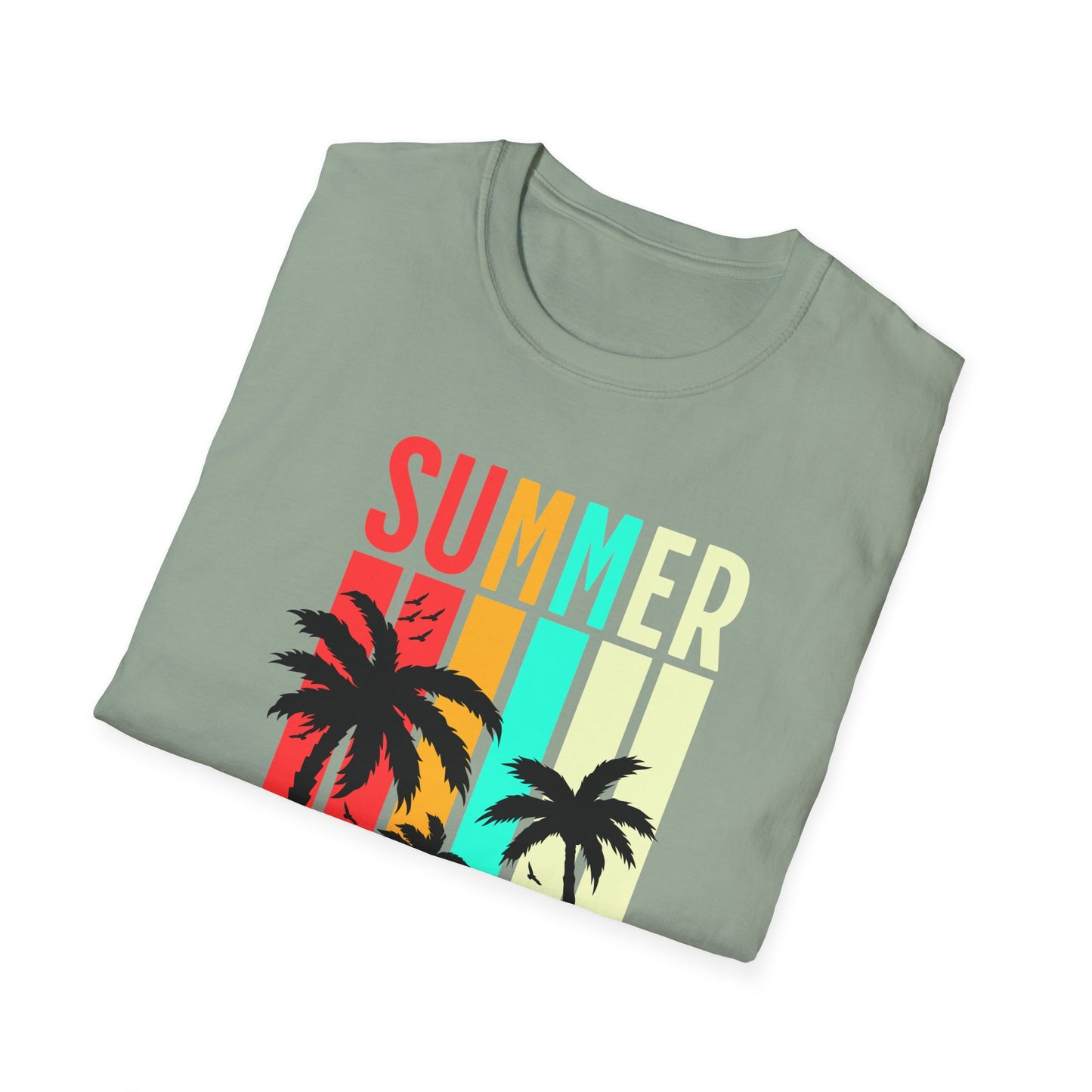 Summer Vibes Unisex T-Shirt, Beach Party Shirt, Casual Wear, Gift for Friends, Vacation Outfit, Coaster Inspired Design