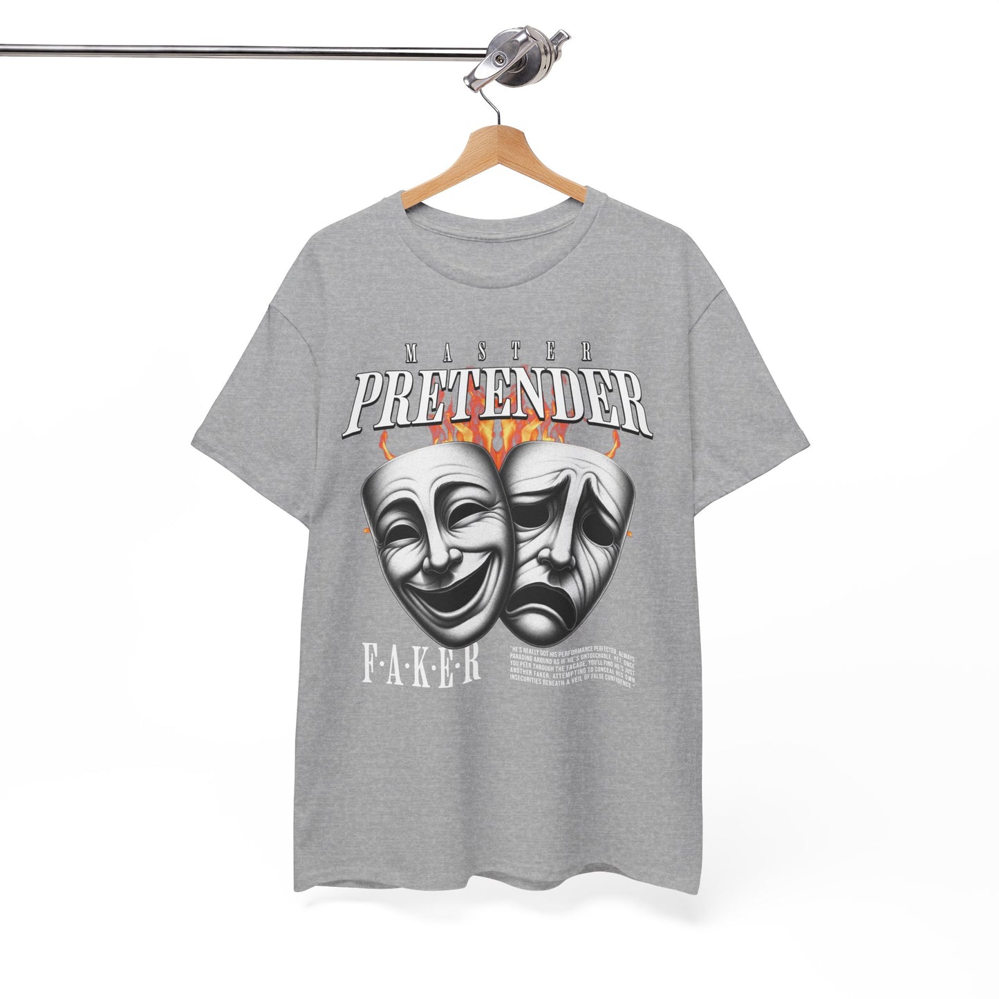 Theatrical Masks Unisex Heavy Cotton Tee, Perfect for Drama Lovers, Gift for Actors, Casual Wear, Theatre Fan Apparel