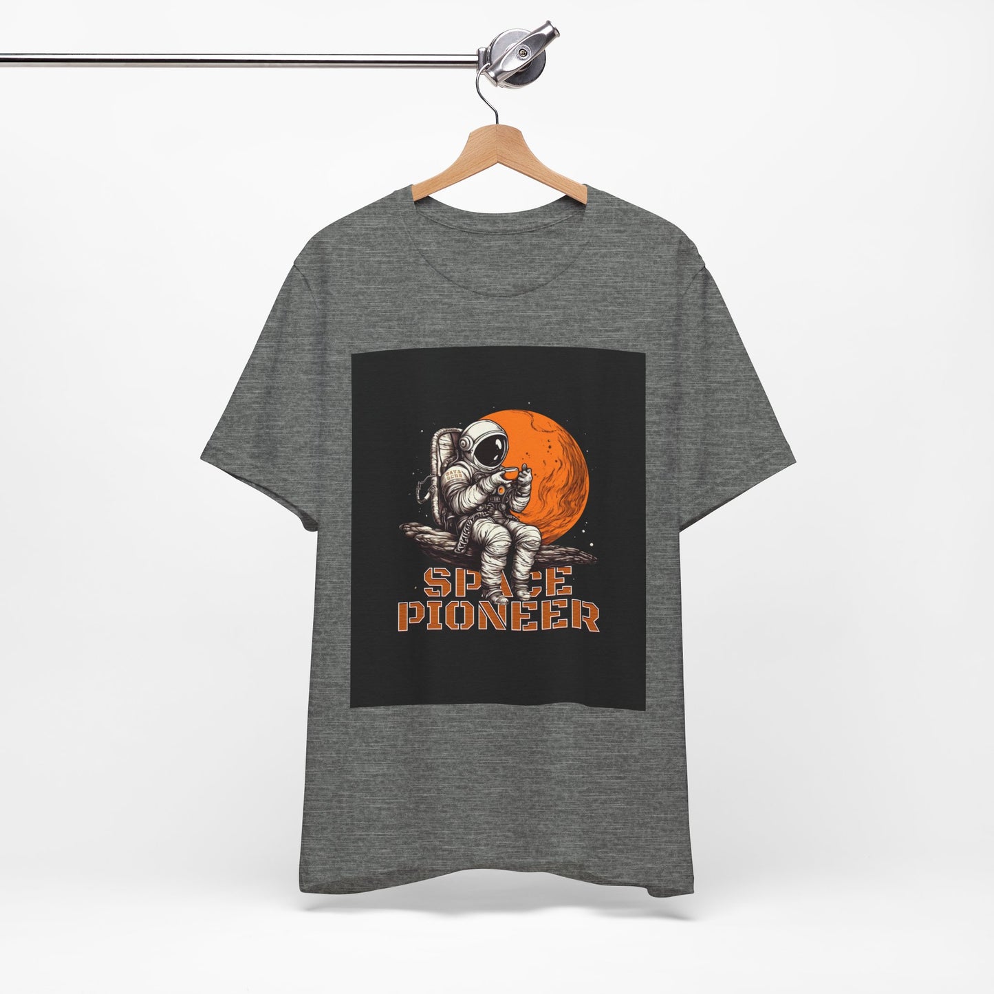 Space Pioneer Unisex Tee - Astronaut Graphic Shirt, Cool Space Themed Gift, Sci-Fi Lover Apparel, Casual Wear, Cosmic Adventure