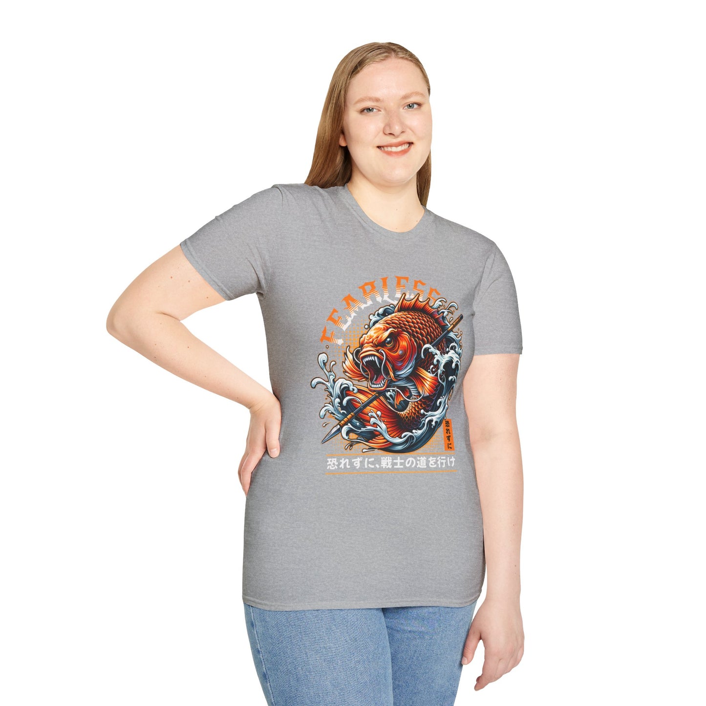 Fearless Koi Unisex Softstyle T-Shirt - Inspirational Gift, Casual Wear, Everyday Comfort, Success Apparel, Relaxed Fit