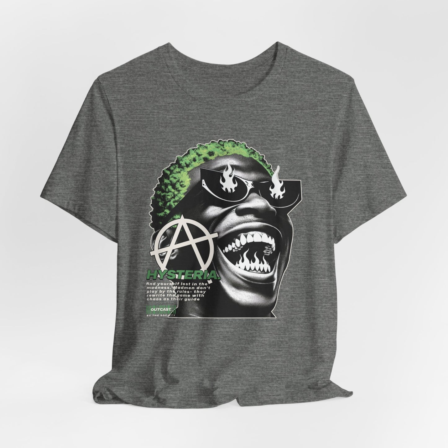 Bold Graphic Tee, Edgy Streetwear Shirt, Urban Casual Wear, Unisex Fashion Top, Gift for Music Lovers, Distinctive Artwork Tee