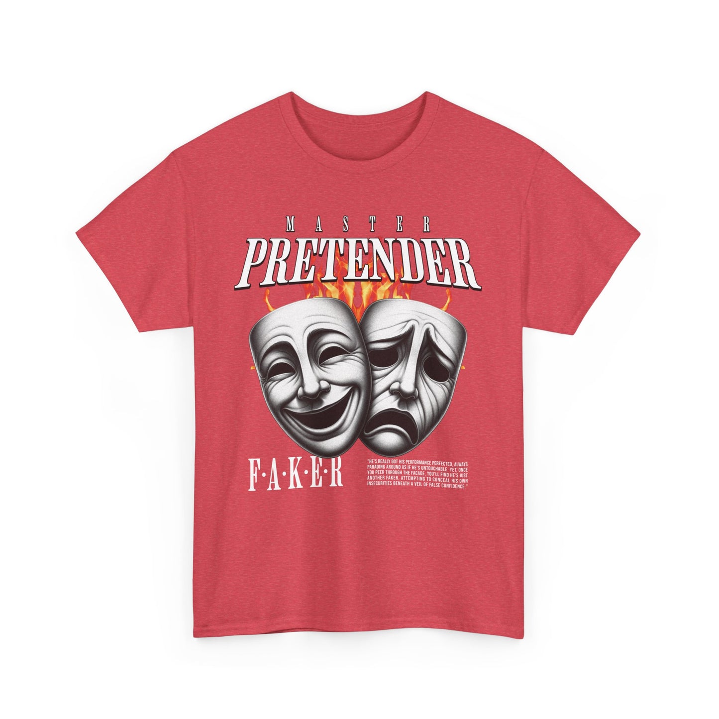 Theatrical Masks Unisex Heavy Cotton Tee, Perfect for Drama Lovers, Gift for Actors, Casual Wear, Theatre Fan Apparel