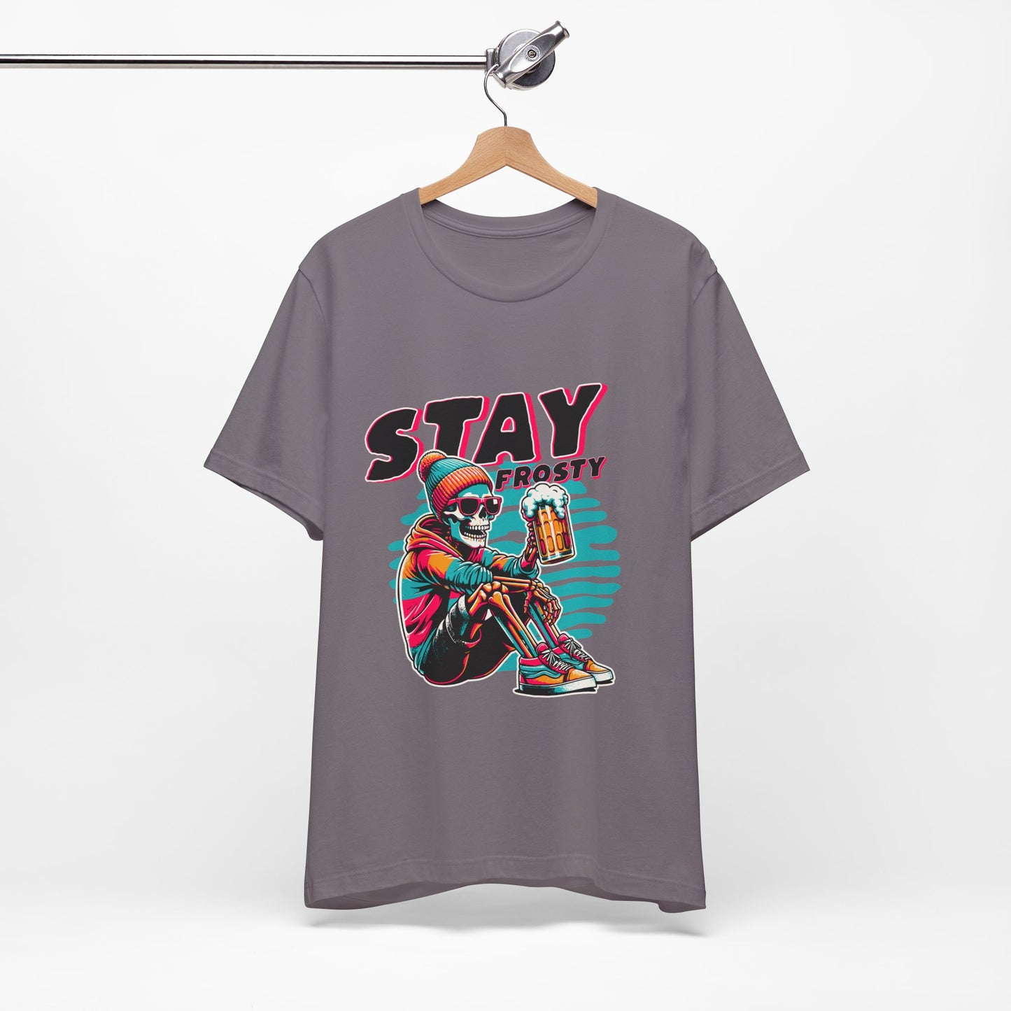 Stay Frosty Unisex Tee, Cool Graphic Shirt, Summer Vibes, Casual Wear, Gift for Him, Music Festival Fashion