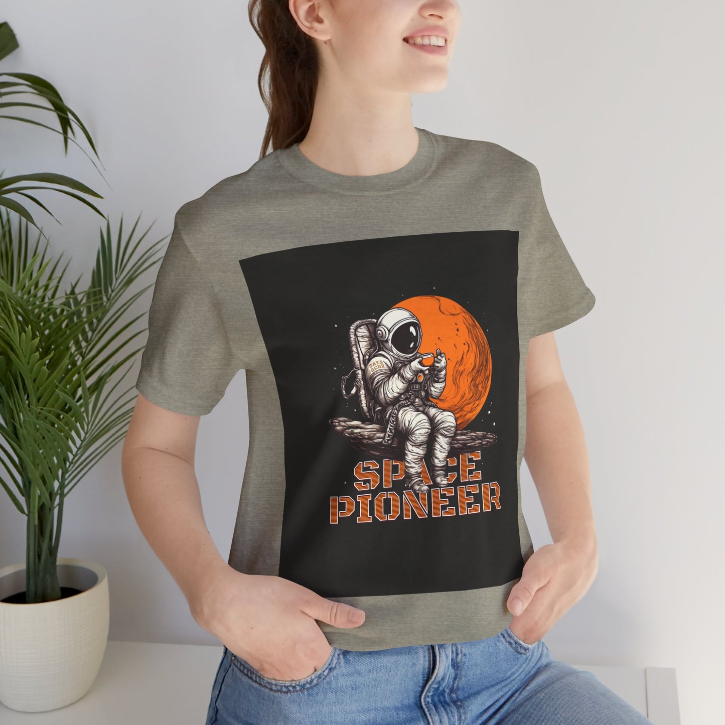 Space Pioneer Unisex Tee - Astronaut Graphic Shirt, Cool Space Themed Gift, Sci-Fi Lover Apparel, Casual Wear, Cosmic Adventure