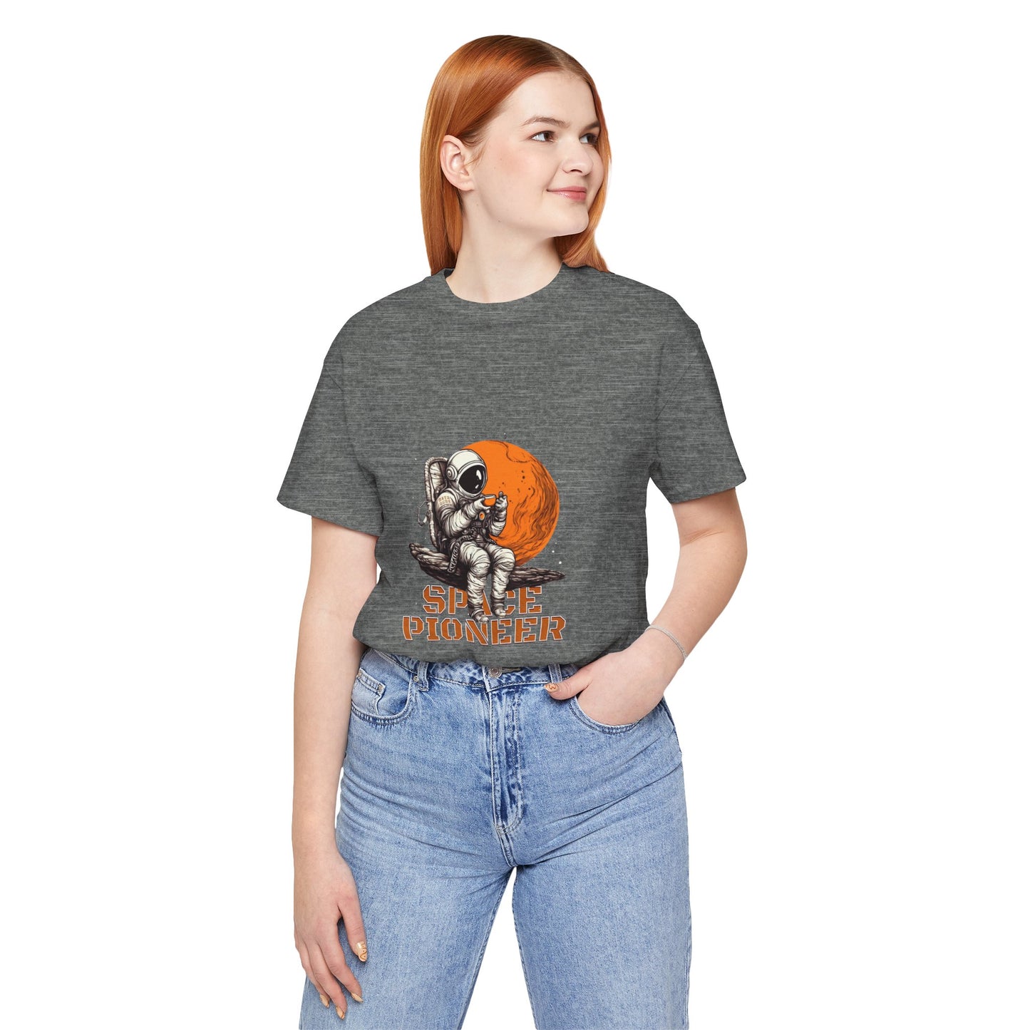 Space Pioneer Astronaut Tee, Cosmic Shirt, Gift for Astro Lovers, Unisex Graphic Tee, Sci-Fi T-Shirt, Casual Spacewear