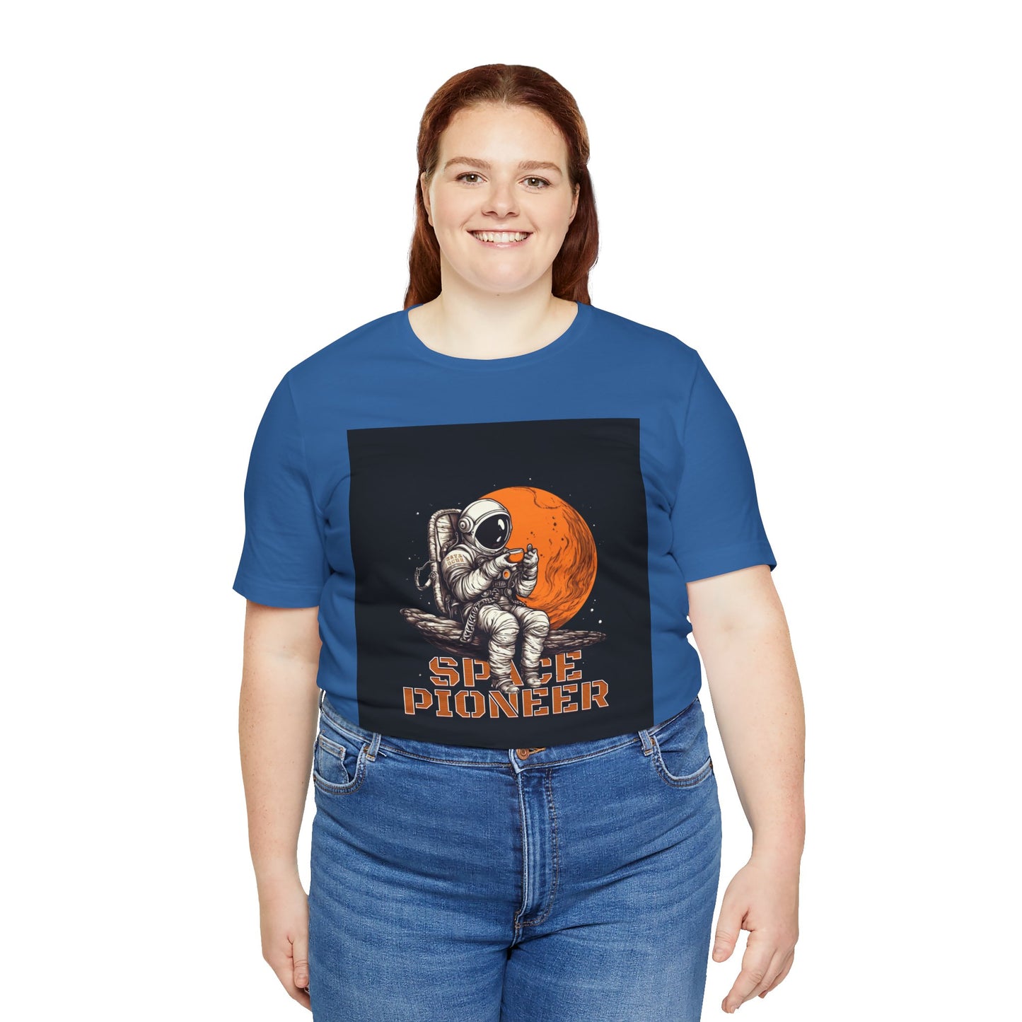 Space Pioneer Unisex Tee - Astronaut Graphic Shirt, Cool Space Themed Gift, Sci-Fi Lover Apparel, Casual Wear, Cosmic Adventure