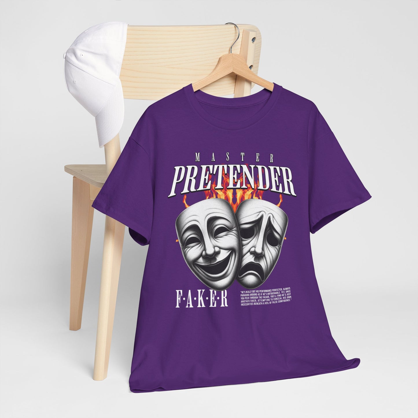 Theatrical Masks Unisex Heavy Cotton Tee, Perfect for Drama Lovers, Gift for Actors, Casual Wear, Theatre Fan Apparel