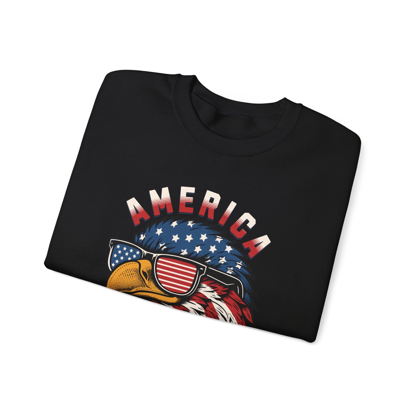 Patriotic Eagle Crewneck Sweatshirt, America Sweatshirt, Unisex Pullover, 4th of July Shirt, Eagle Graphic Sweatshirt