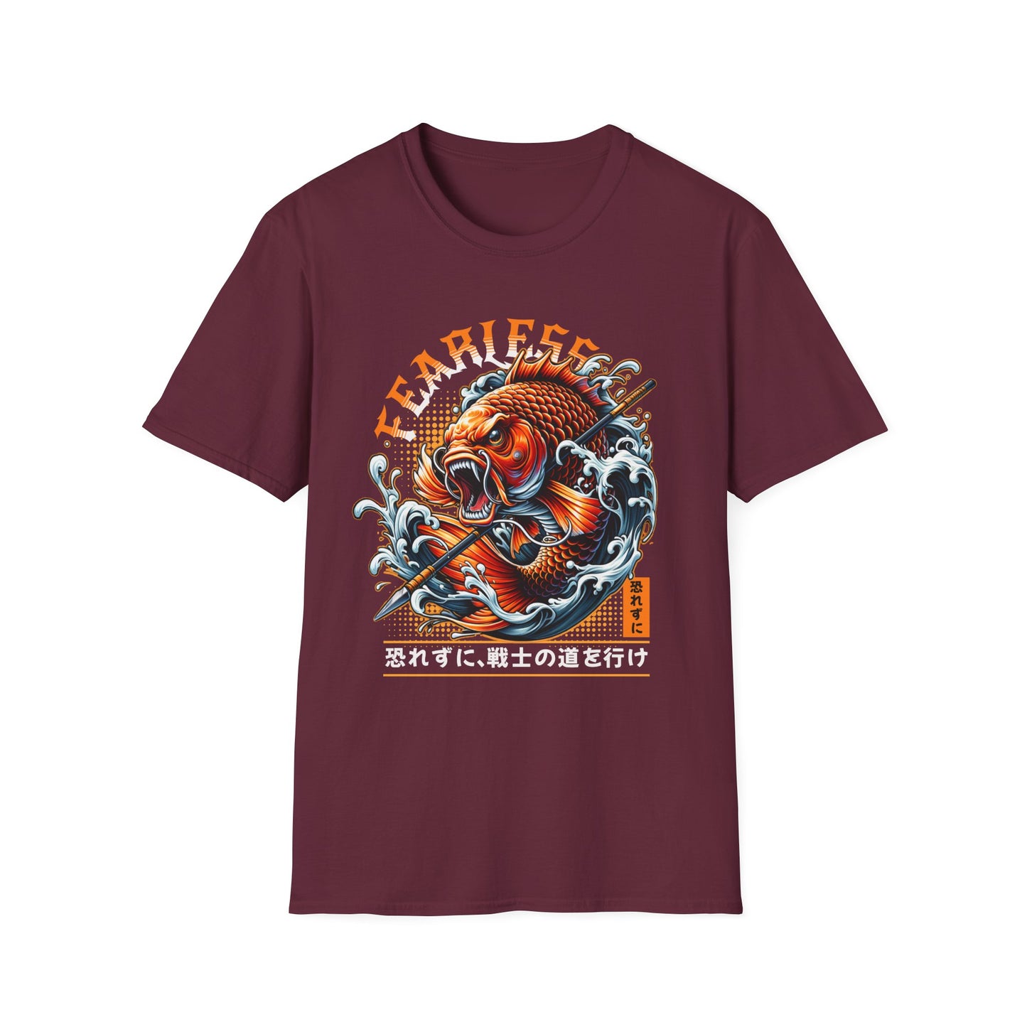 Fearless Koi Unisex Softstyle T-Shirt - Inspirational Gift, Casual Wear, Everyday Comfort, Success Apparel, Relaxed Fit