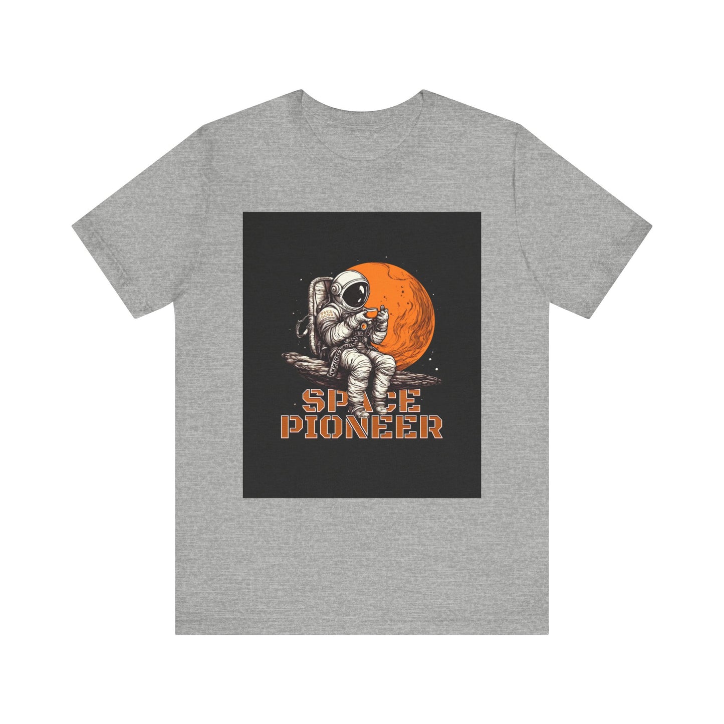 Space Pioneer Unisex Tee - Astronaut Graphic Shirt, Cool Space Themed Gift, Sci-Fi Lover Apparel, Casual Wear, Cosmic Adventure