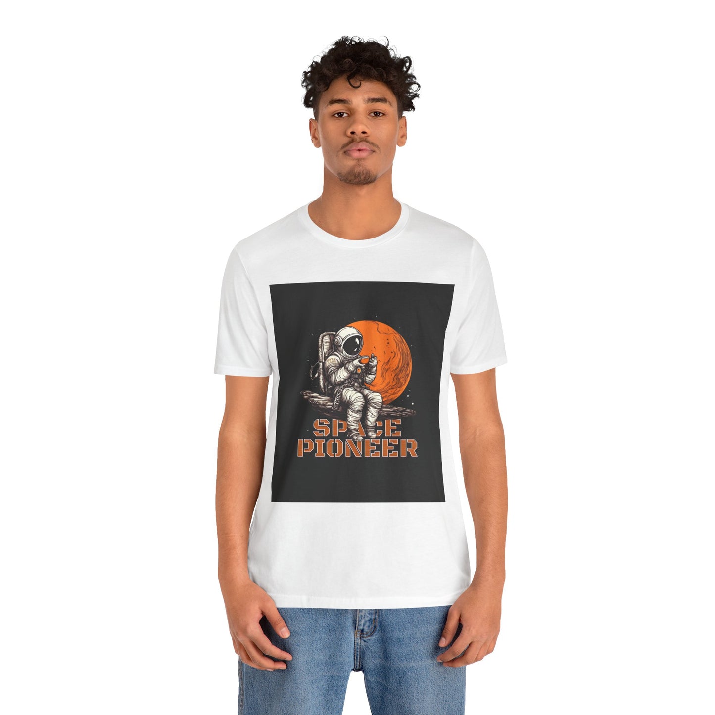Space Pioneer Unisex Tee - Astronaut Graphic Shirt, Cool Space Themed Gift, Sci-Fi Lover Apparel, Casual Wear, Cosmic Adventure