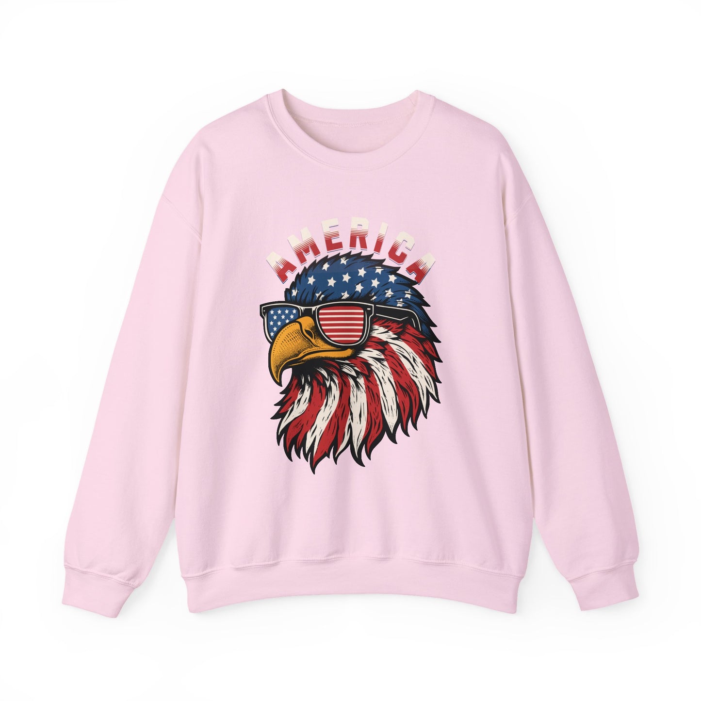 Patriotic Eagle Crewneck Sweatshirt, America Sweatshirt, Unisex Pullover, 4th of July Shirt, Eagle Graphic Sweatshirt