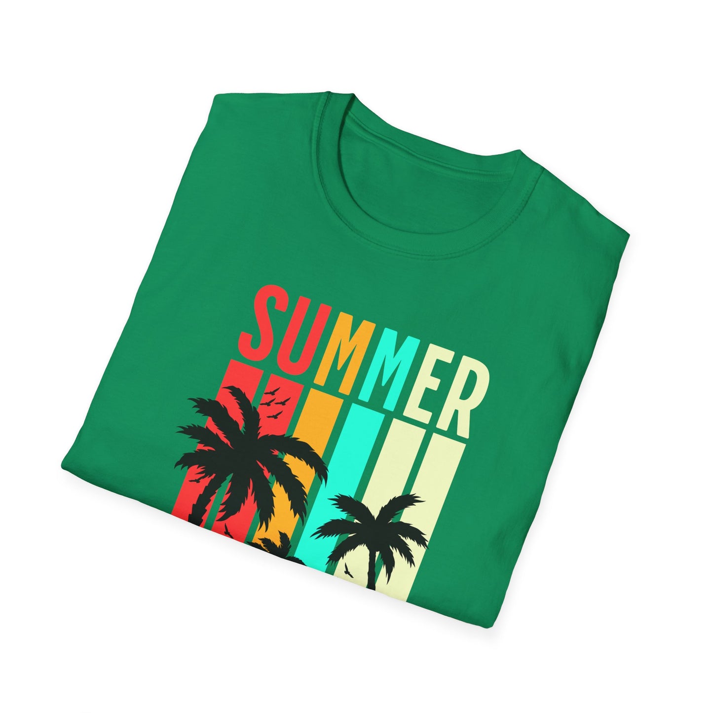 Summer Vibes Unisex T-Shirt, Beach Party Shirt, Casual Wear, Gift for Friends, Vacation Outfit, Coaster Inspired Design
