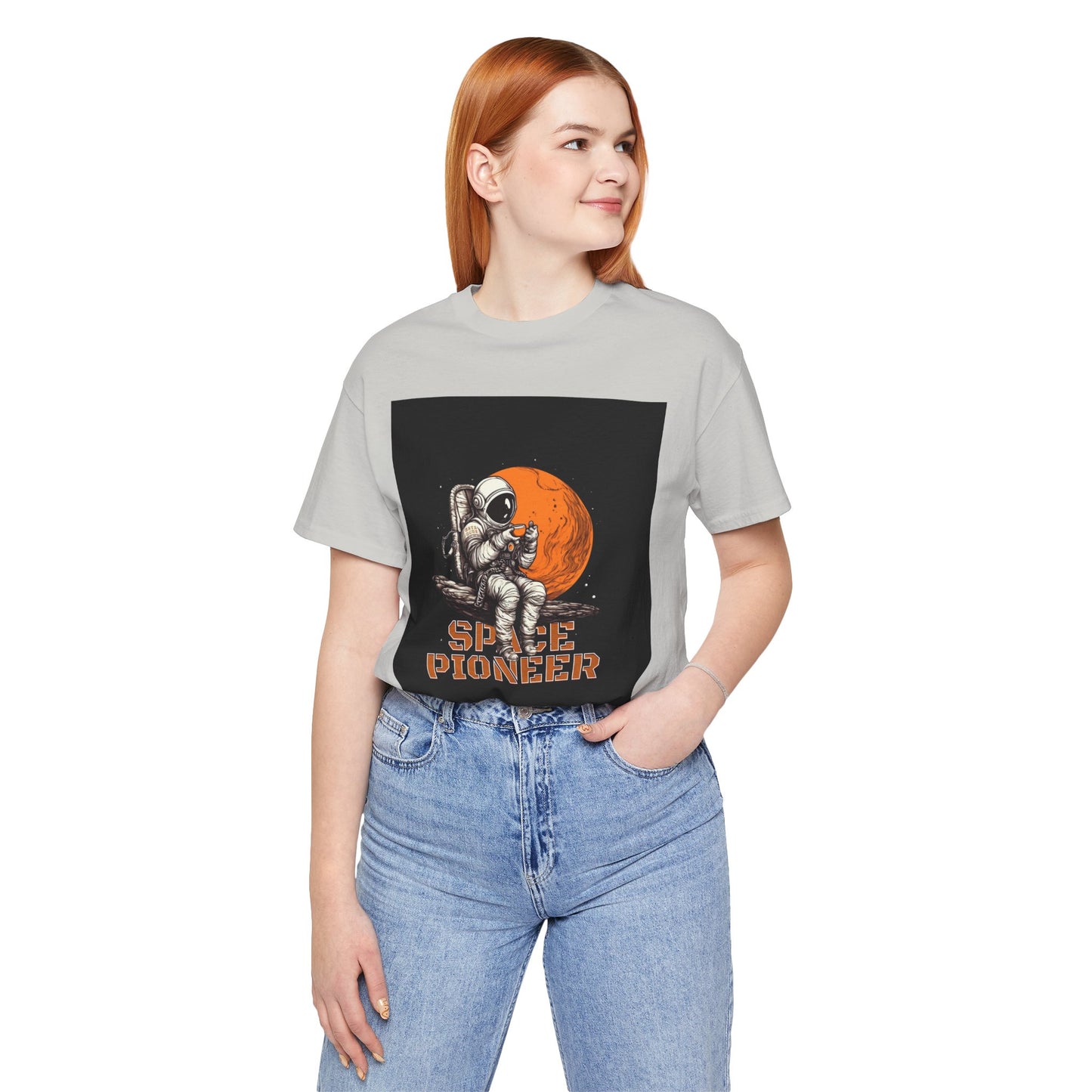 Space Pioneer Unisex Tee - Astronaut Graphic Shirt, Cool Space Themed Gift, Sci-Fi Lover Apparel, Casual Wear, Cosmic Adventure