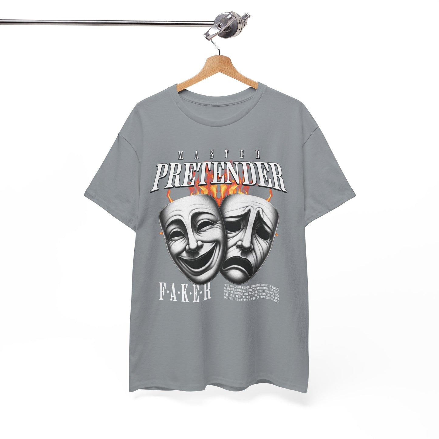 Theatrical Masks Unisex Heavy Cotton Tee, Perfect for Drama Lovers, Gift for Actors, Casual Wear, Theatre Fan Apparel