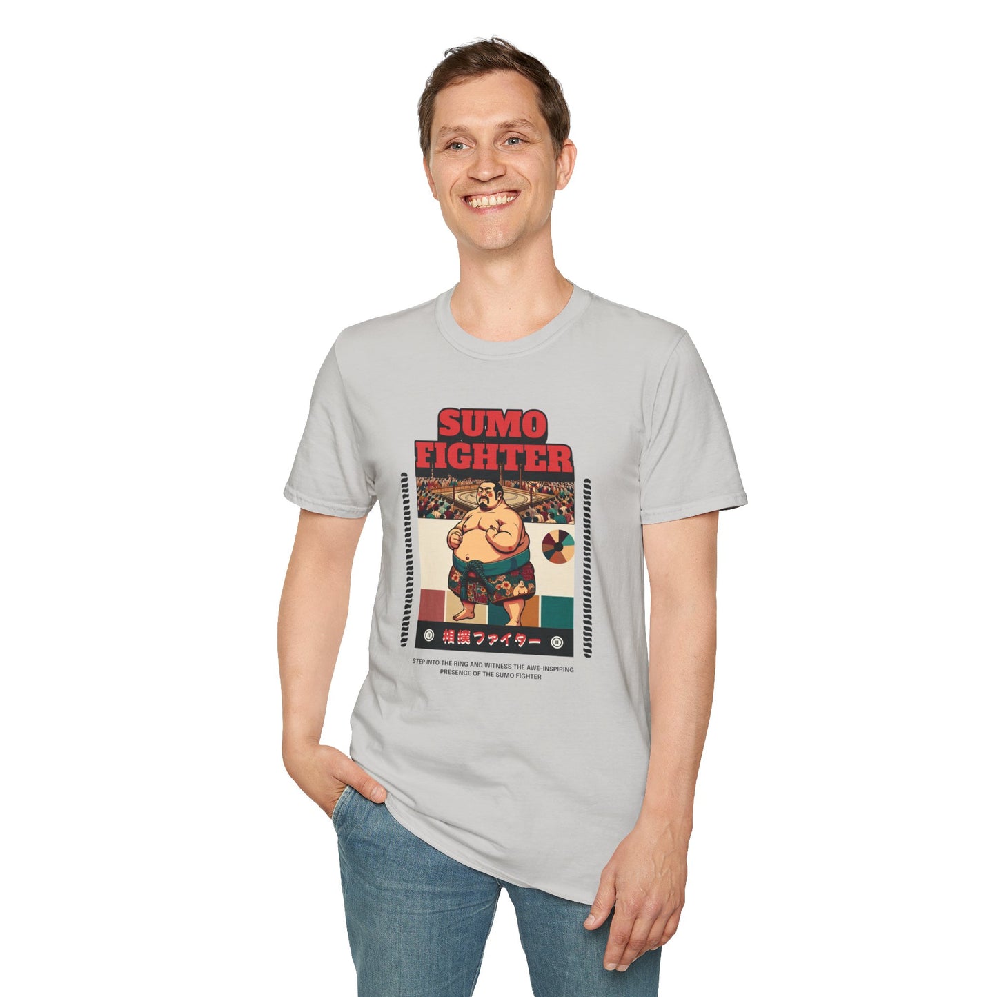 Sumo Fighter Graphic Tee | Fun Unisex T-Shirt for Sports Fans, Unique Gift, Casual Style, Anime Lovers, Vintage Aesthetic