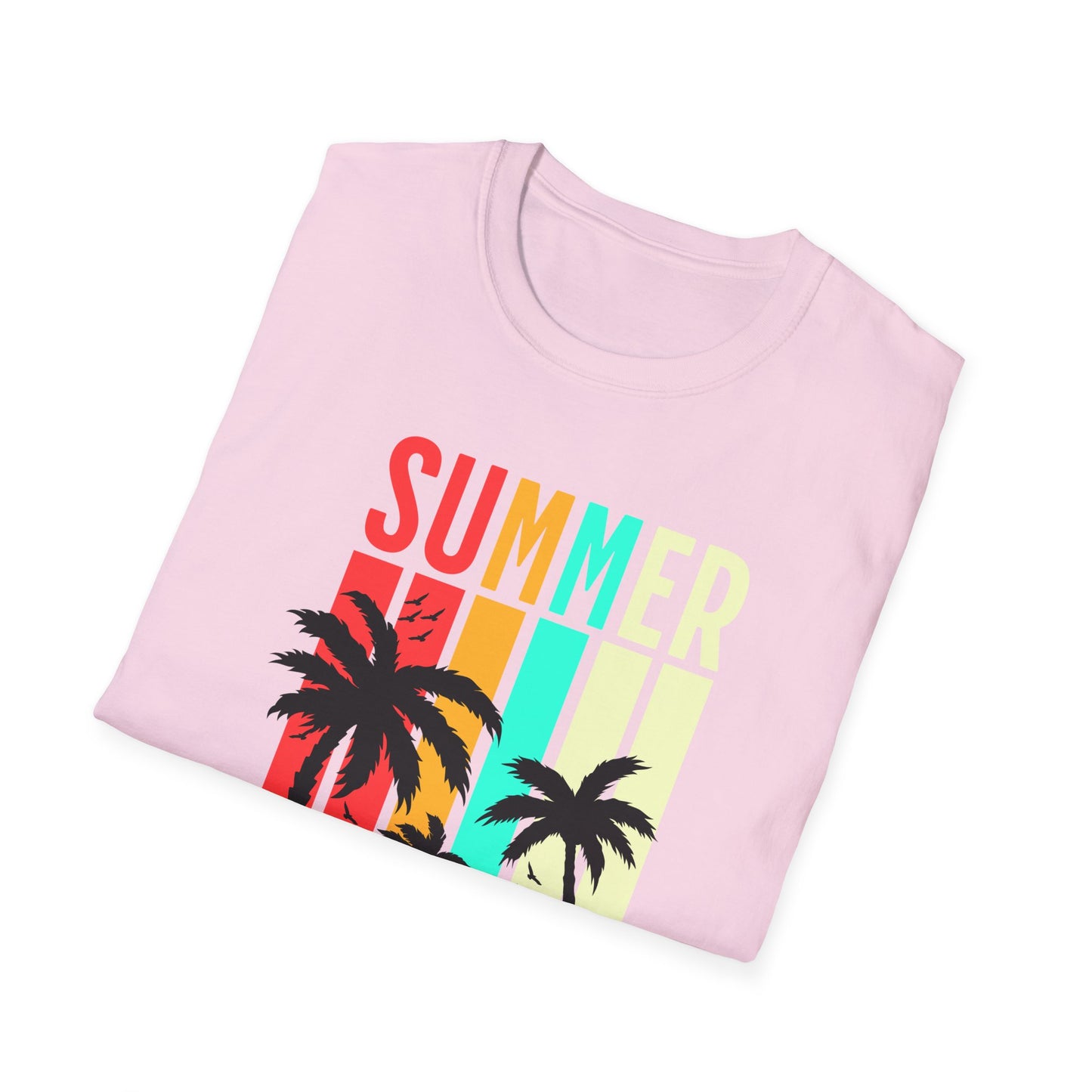 Summer Vibes Unisex T-Shirt, Beach Party Shirt, Casual Wear, Gift for Friends, Vacation Outfit, Coaster Inspired Design