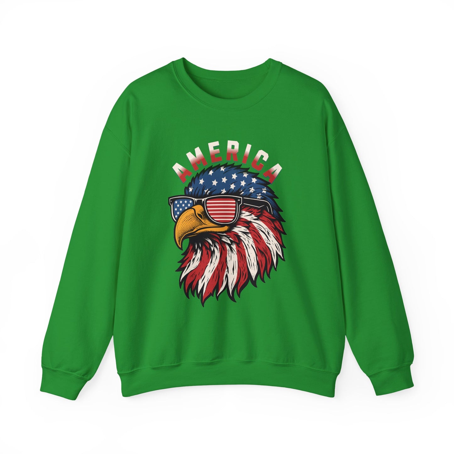 Patriotic Eagle Crewneck Sweatshirt, America Sweatshirt, Unisex Pullover, 4th of July Shirt, Eagle Graphic Sweatshirt