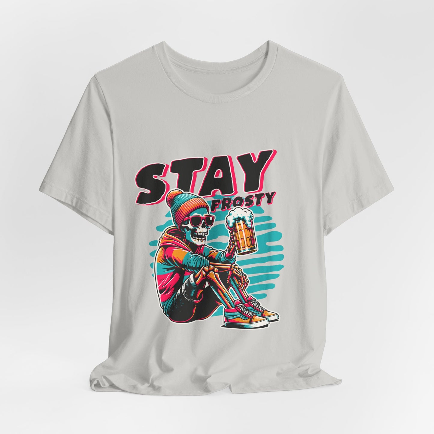Stay Frosty Unisex Tee, Cool Graphic Shirt, Summer Vibes, Casual Wear, Gift for Him, Music Festival Fashion