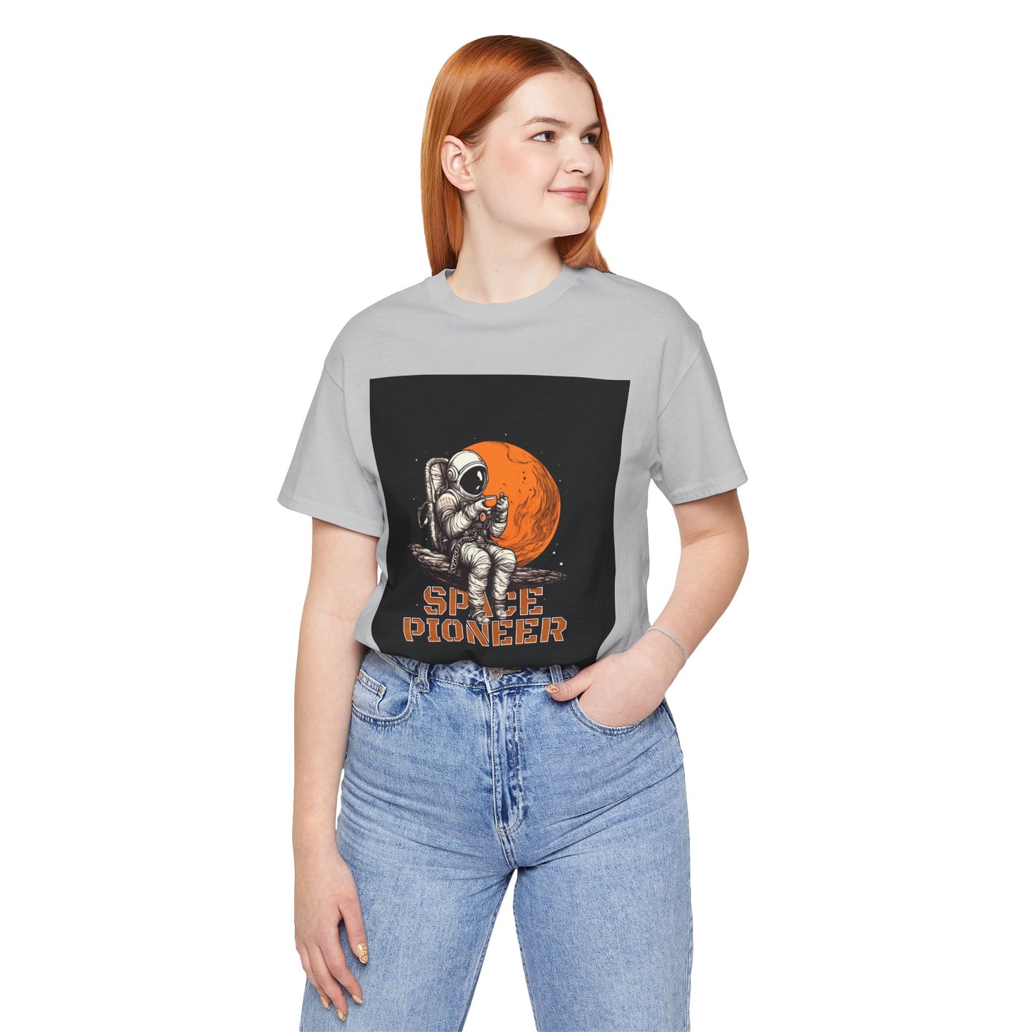 Space Pioneer Unisex Tee - Astronaut Graphic Shirt, Cool Space Themed Gift, Sci-Fi Lover Apparel, Casual Wear, Cosmic Adventure