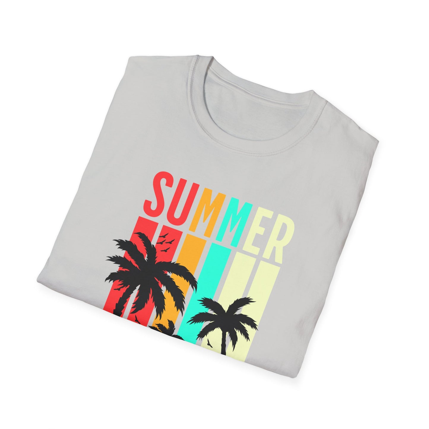 Summer Vibes Unisex T-Shirt, Beach Party Shirt, Casual Wear, Gift for Friends, Vacation Outfit, Coaster Inspired Design