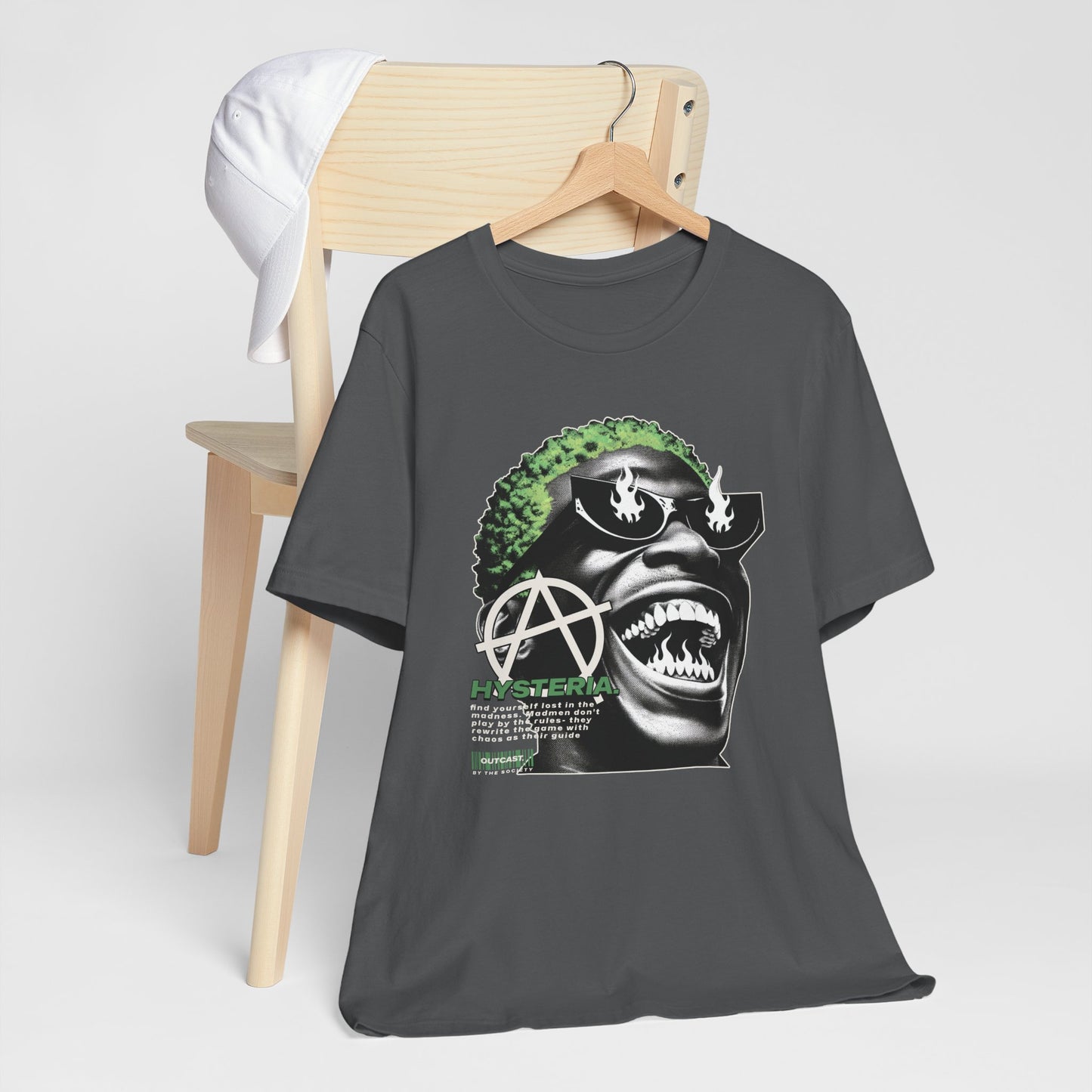 Bold Graphic Tee, Edgy Streetwear Shirt, Urban Casual Wear, Unisex Fashion Top, Gift for Music Lovers, Distinctive Artwork Tee