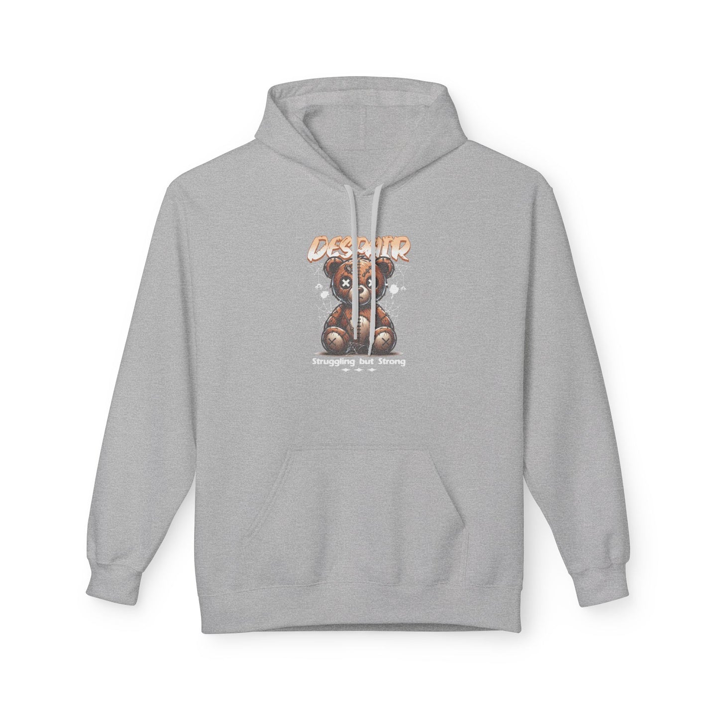 Despair Bear Hoodie | Cozy Graphic Fleece Sweatshirt for Comfort | Cute Gift for Friends | Fall Essentials | Unisex Casual Wear
