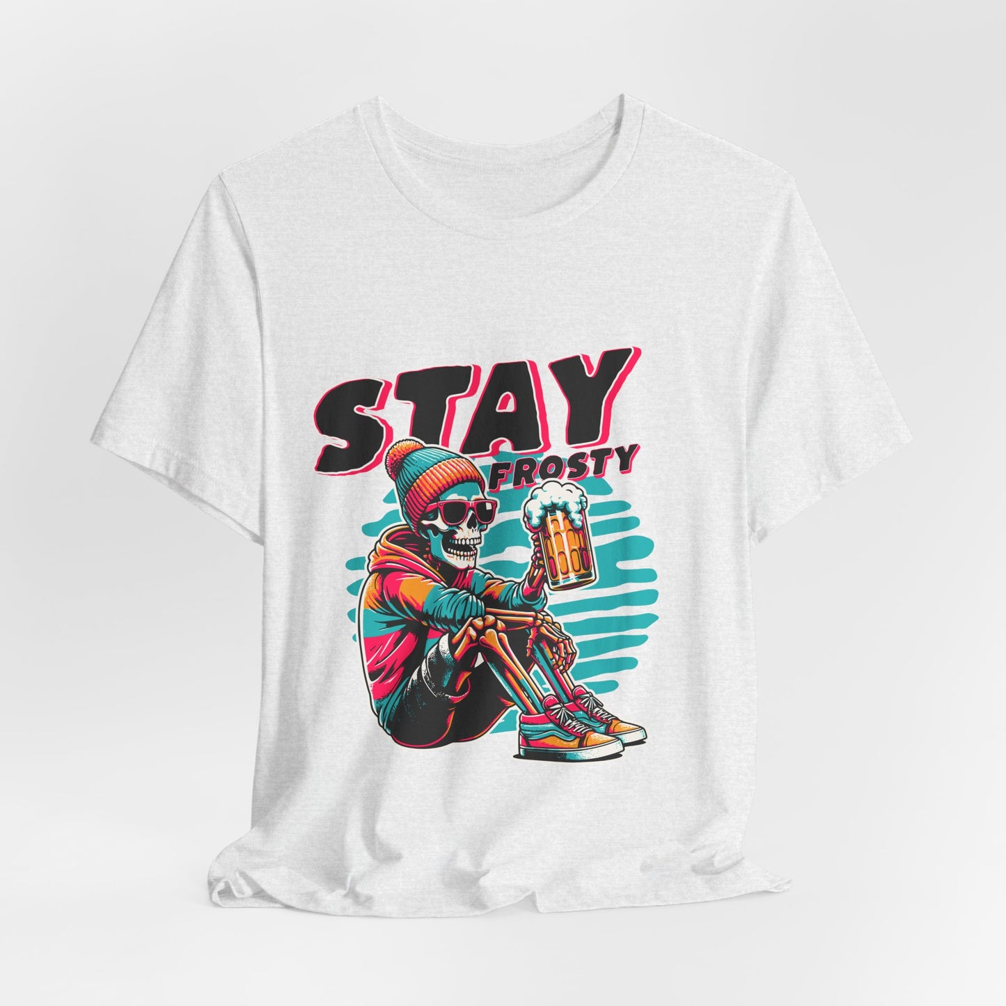 Stay Frosty Unisex Tee, Cool Graphic Shirt, Summer Vibes, Casual Wear, Gift for Him, Music Festival Fashion