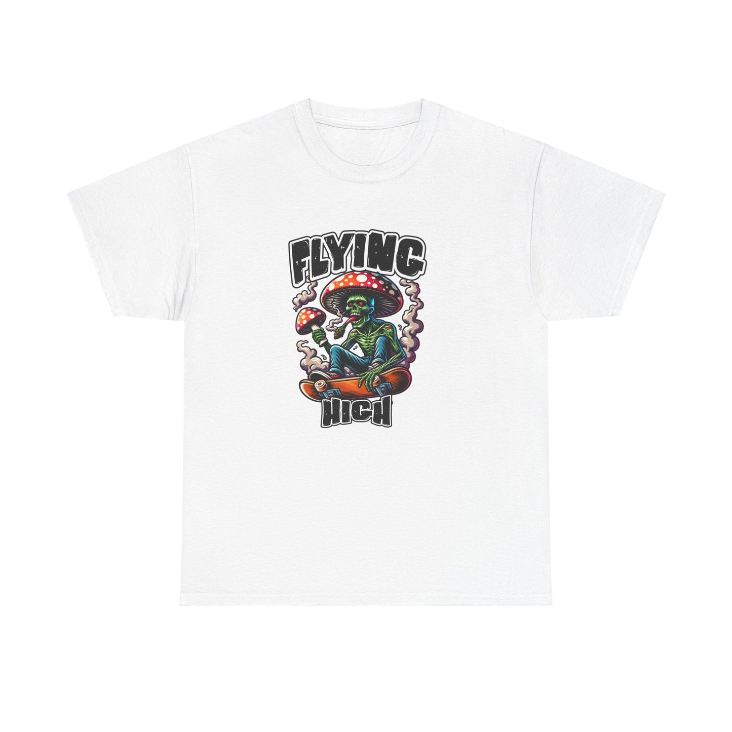 Flying High Unisex Cotton Tee, Psychedelic Shirt, Casual Wear, Gift for Stoners, Retro Fashion, Fun Graphic T-Shirt