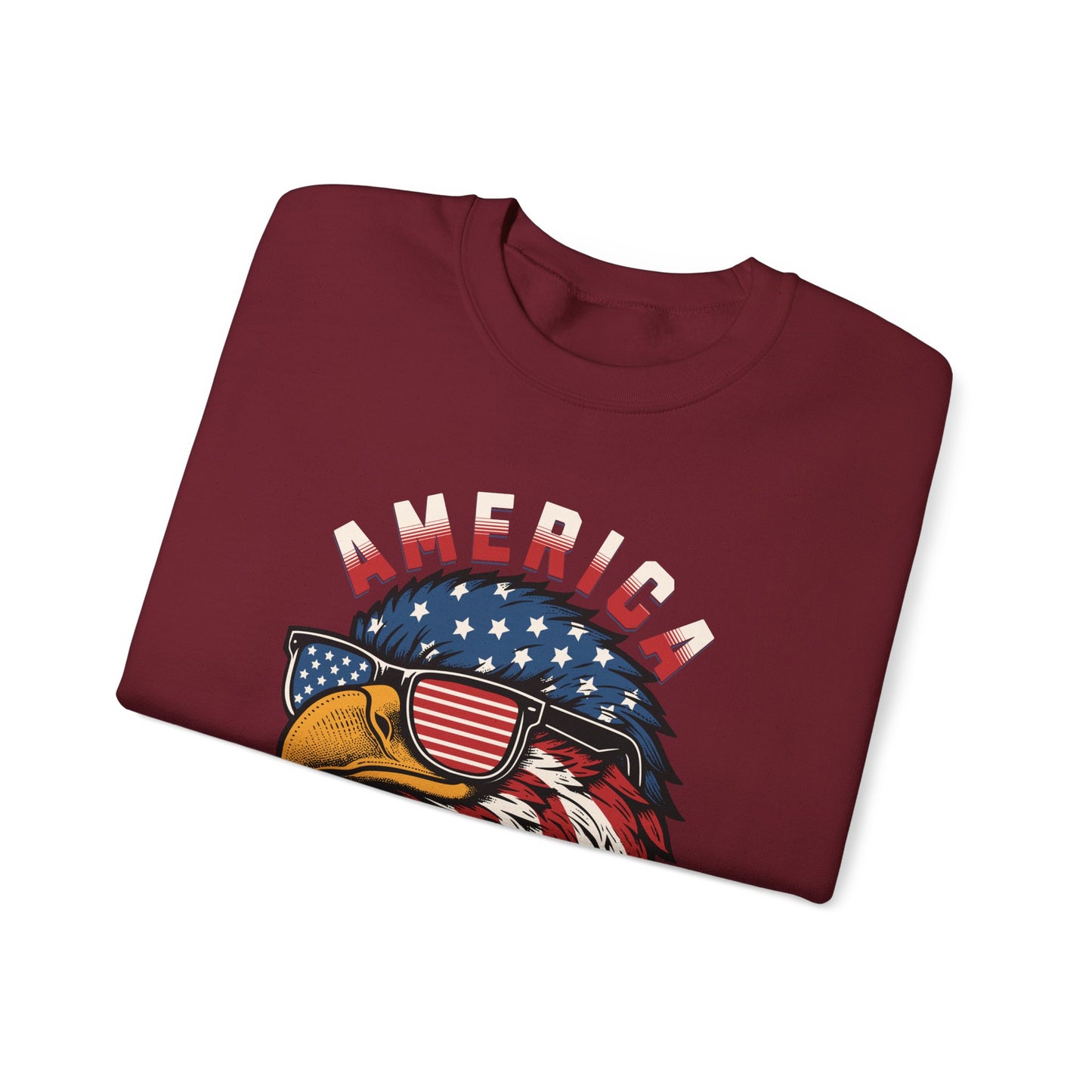 Patriotic Eagle Crewneck Sweatshirt, America Sweatshirt, Unisex Pullover, 4th of July Shirt, Eagle Graphic Sweatshirt