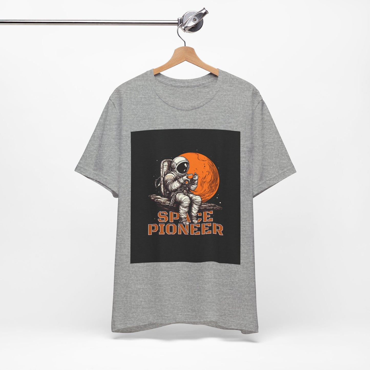 Space Pioneer Unisex Tee - Astronaut Graphic Shirt, Cool Space Themed Gift, Sci-Fi Lover Apparel, Casual Wear, Cosmic Adventure