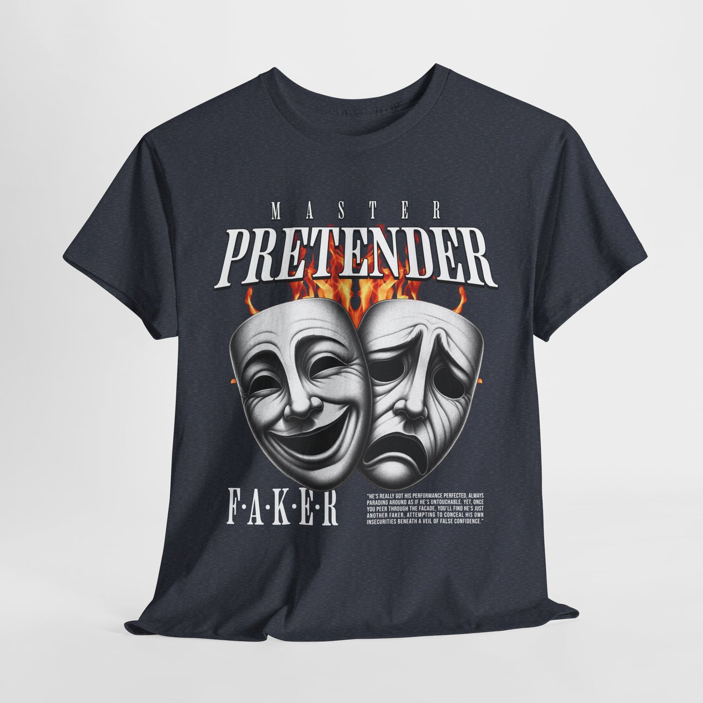 Theatrical Masks Unisex Heavy Cotton Tee, Perfect for Drama Lovers, Gift for Actors, Casual Wear, Theatre Fan Apparel