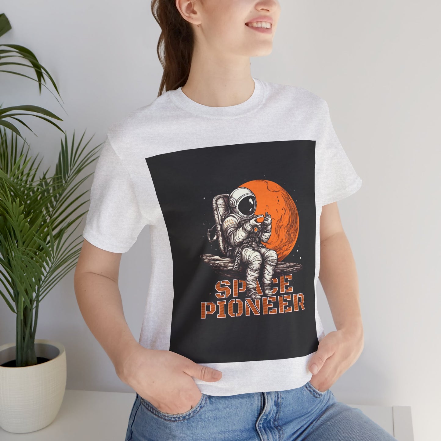 Space Pioneer Unisex Tee - Astronaut Graphic Shirt, Cool Space Themed Gift, Sci-Fi Lover Apparel, Casual Wear, Cosmic Adventure