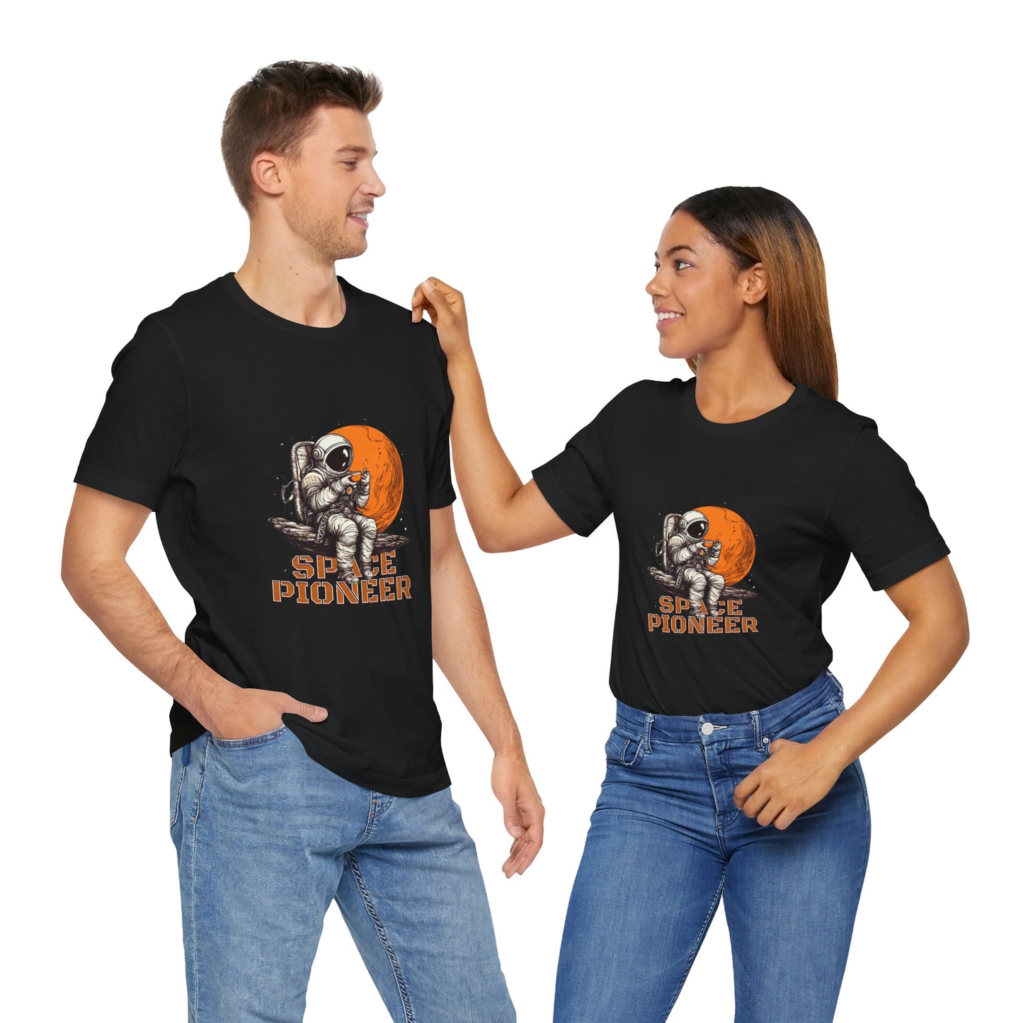 Space Pioneer Astronaut Tee, Cosmic Shirt, Gift for Astro Lovers, Unisex Graphic Tee, Sci-Fi T-Shirt, Casual Spacewear