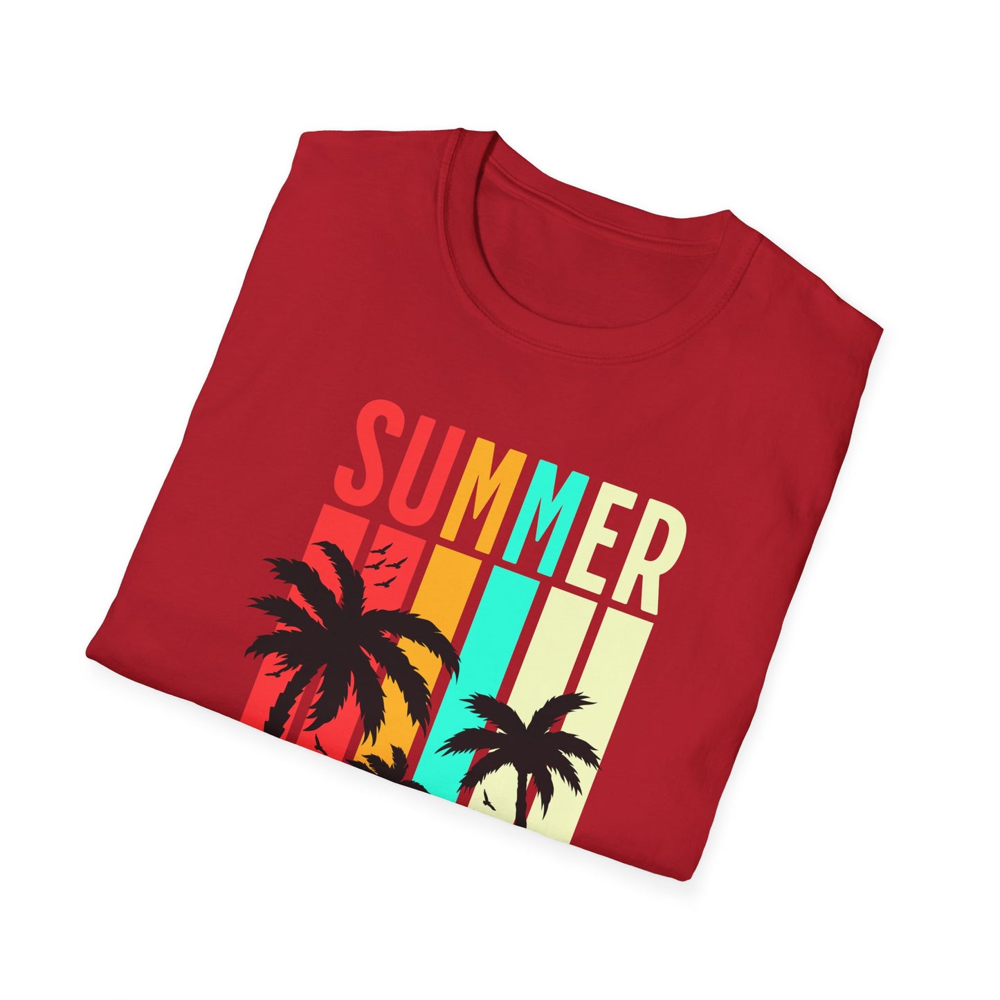 Summer Vibes Unisex T-Shirt, Beach Party Shirt, Casual Wear, Gift for Friends, Vacation Outfit, Coaster Inspired Design