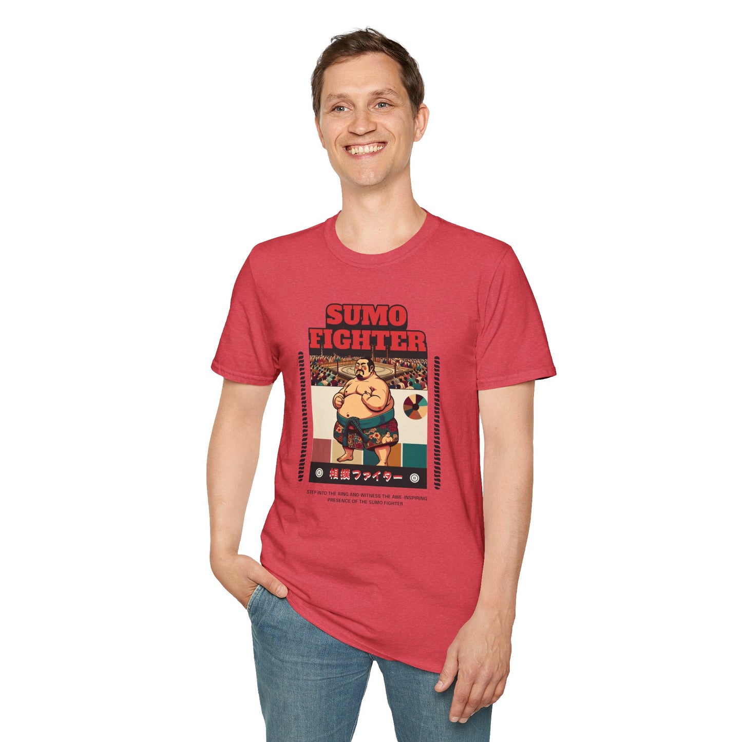 Sumo Fighter Graphic Tee | Fun Unisex T-Shirt for Sports Fans, Unique Gift, Casual Style, Anime Lovers, Vintage Aesthetic