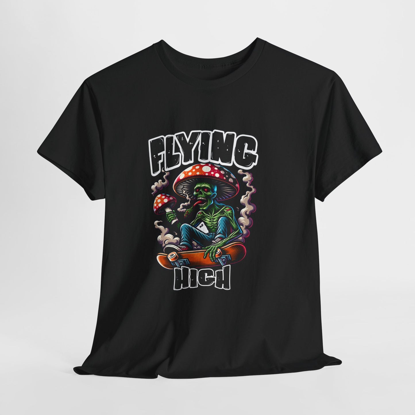 Flying High Unisex Cotton Tee, Psychedelic Shirt, Casual Wear, Gift for Stoners, Retro Fashion, Fun Graphic T-Shirt