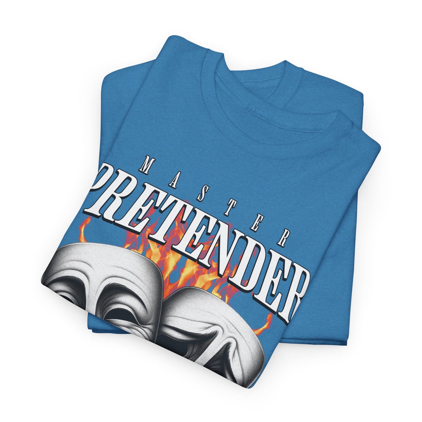Theatrical Masks Unisex Heavy Cotton Tee, Perfect for Drama Lovers, Gift for Actors, Casual Wear, Theatre Fan Apparel