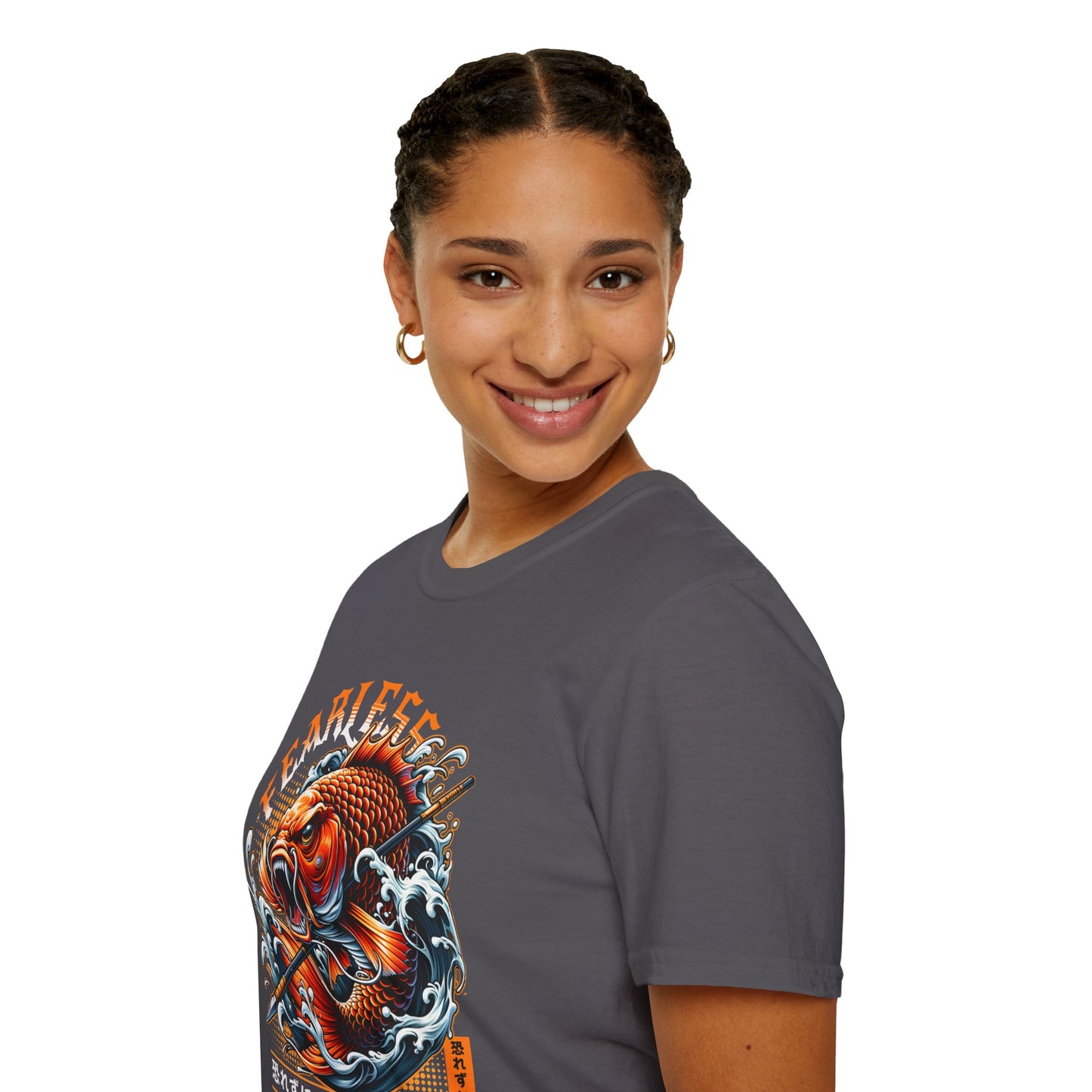 Fearless Koi Unisex Softstyle T-Shirt - Inspirational Gift, Casual Wear, Everyday Comfort, Success Apparel, Relaxed Fit