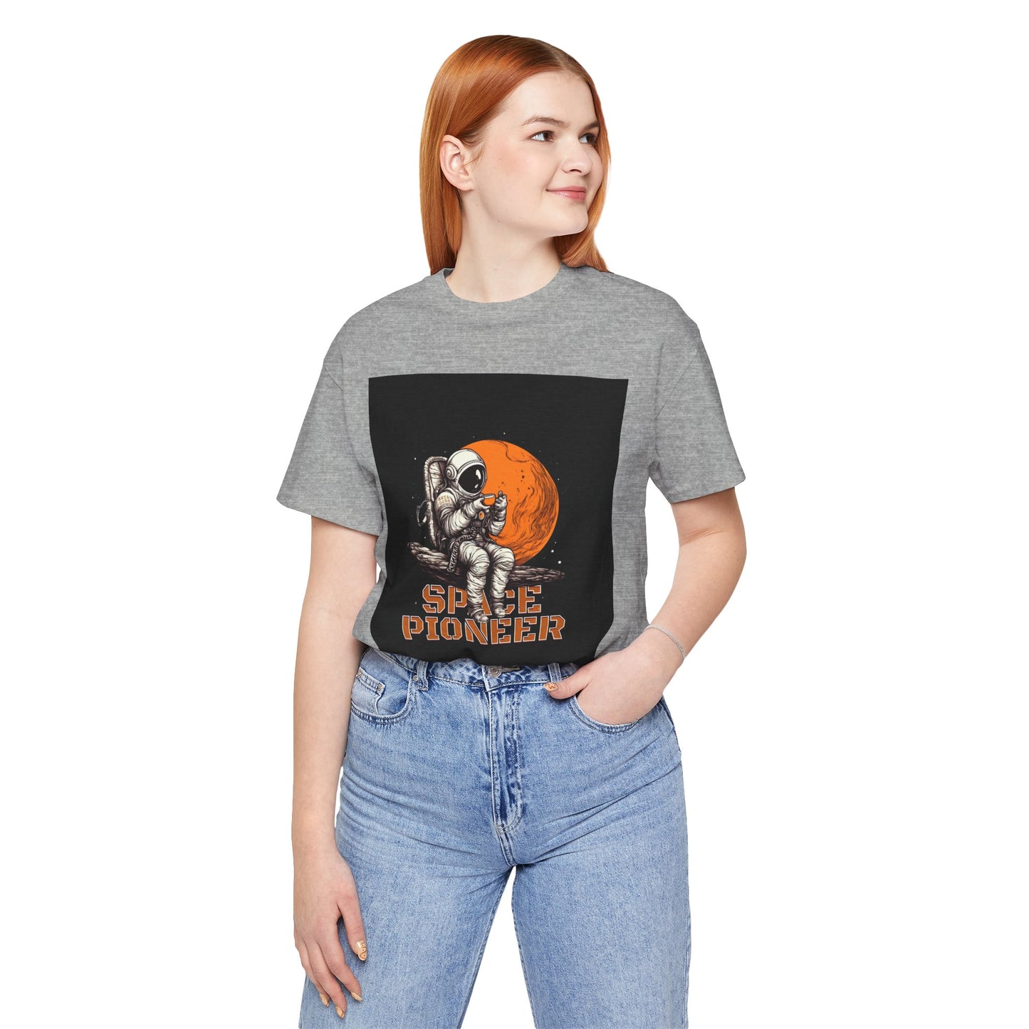 Space Pioneer Unisex Tee - Astronaut Graphic Shirt, Cool Space Themed Gift, Sci-Fi Lover Apparel, Casual Wear, Cosmic Adventure