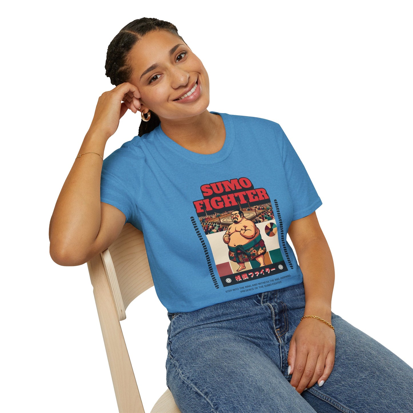 Sumo Fighter Graphic Tee | Fun Unisex T-Shirt for Sports Fans, Unique Gift, Casual Style, Anime Lovers, Vintage Aesthetic