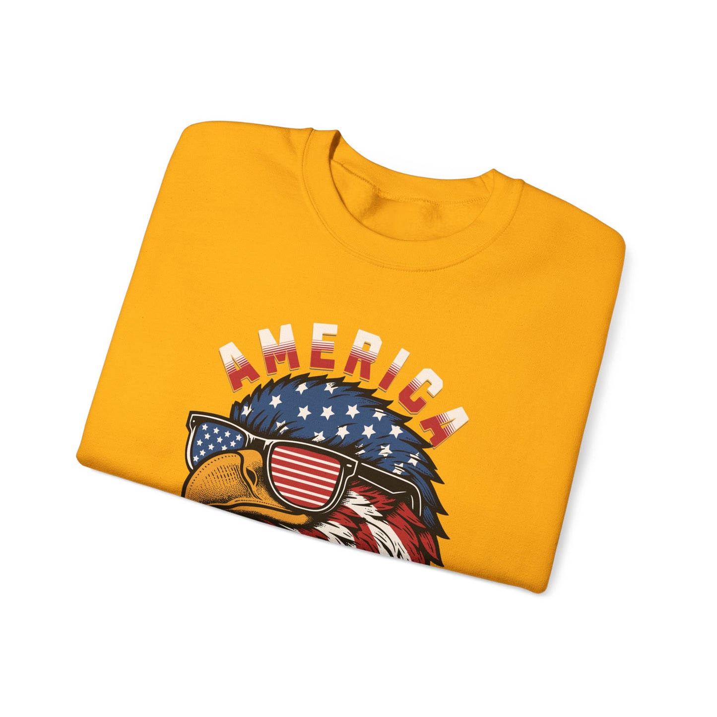 Patriotic Eagle Crewneck Sweatshirt, America Sweatshirt, Unisex Pullover, 4th of July Shirt, Eagle Graphic Sweatshirt