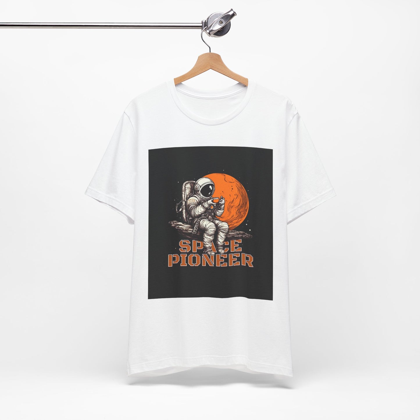 Space Pioneer Unisex Tee - Astronaut Graphic Shirt, Cool Space Themed Gift, Sci-Fi Lover Apparel, Casual Wear, Cosmic Adventure